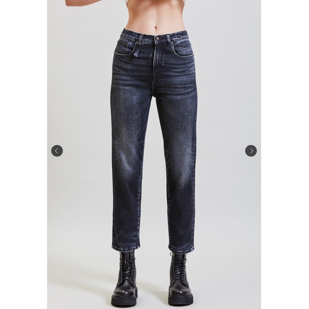 R13 Shelley Women's Dark Gray Straight Leg Jeans